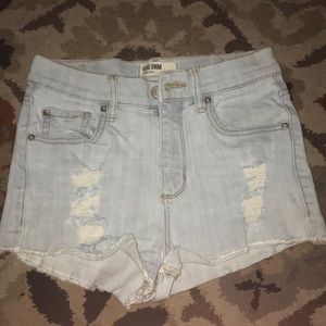 Garage denim light blue shorts size. 3